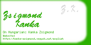 zsigmond kanka business card